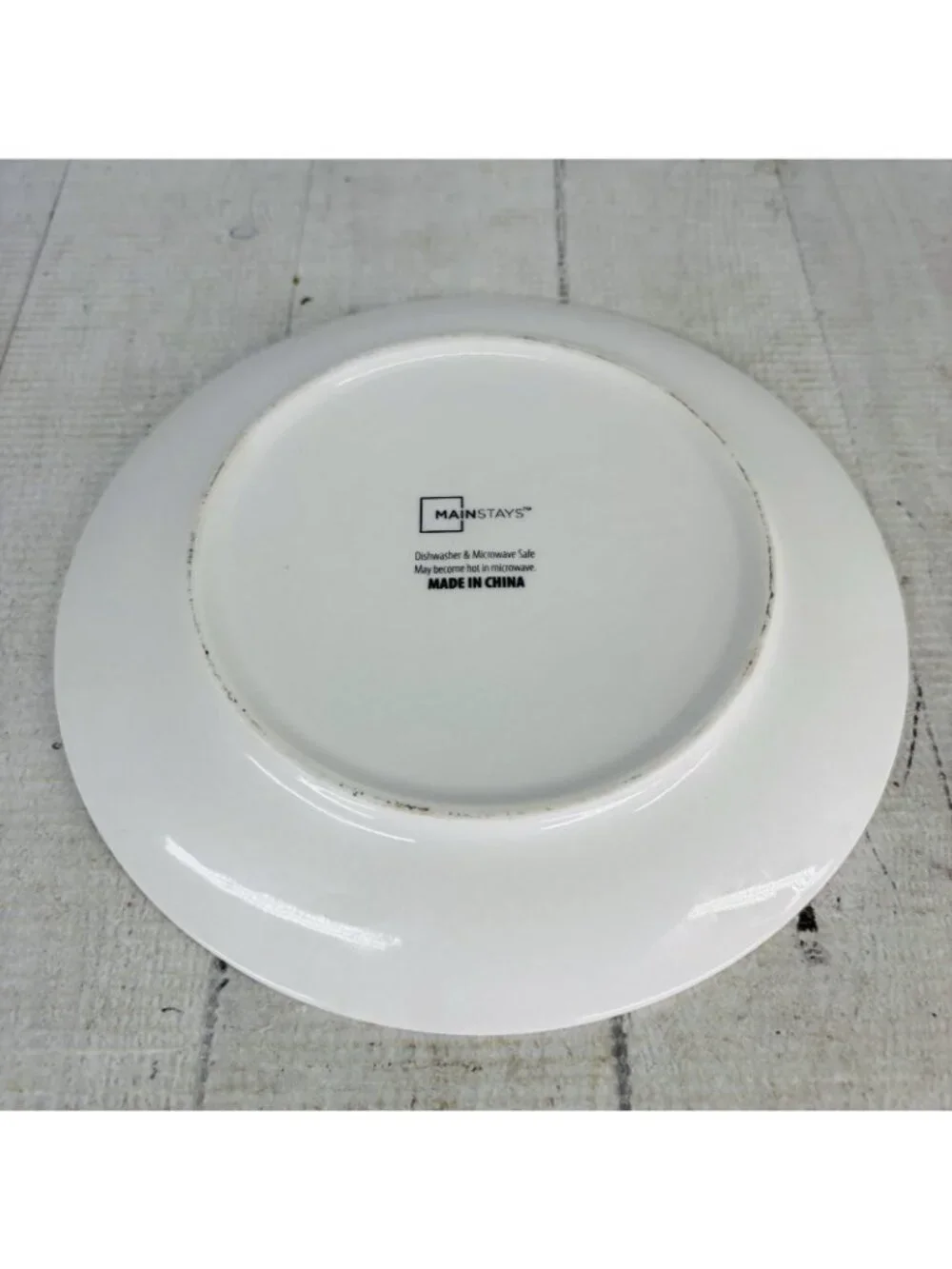 Mainstays Gray & White ABSTRACT FLORAL MIX MATCH Ceramic Lunch Salad Plate Set 3